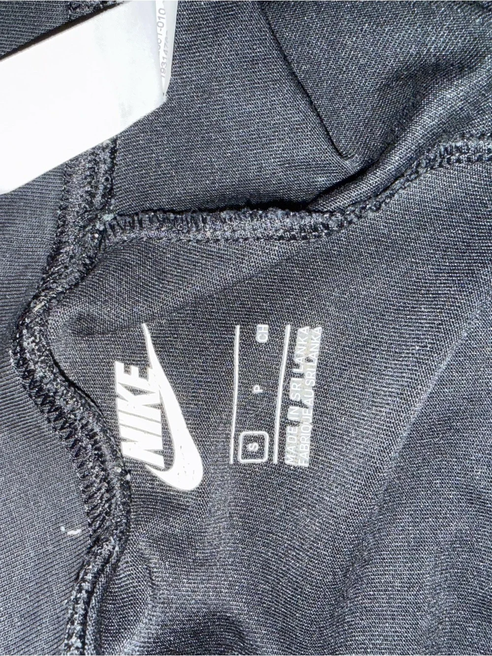 Nike Black Bike Shorts with White Swoosh